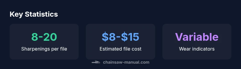 Infographic showing file life ranges and wear indicators