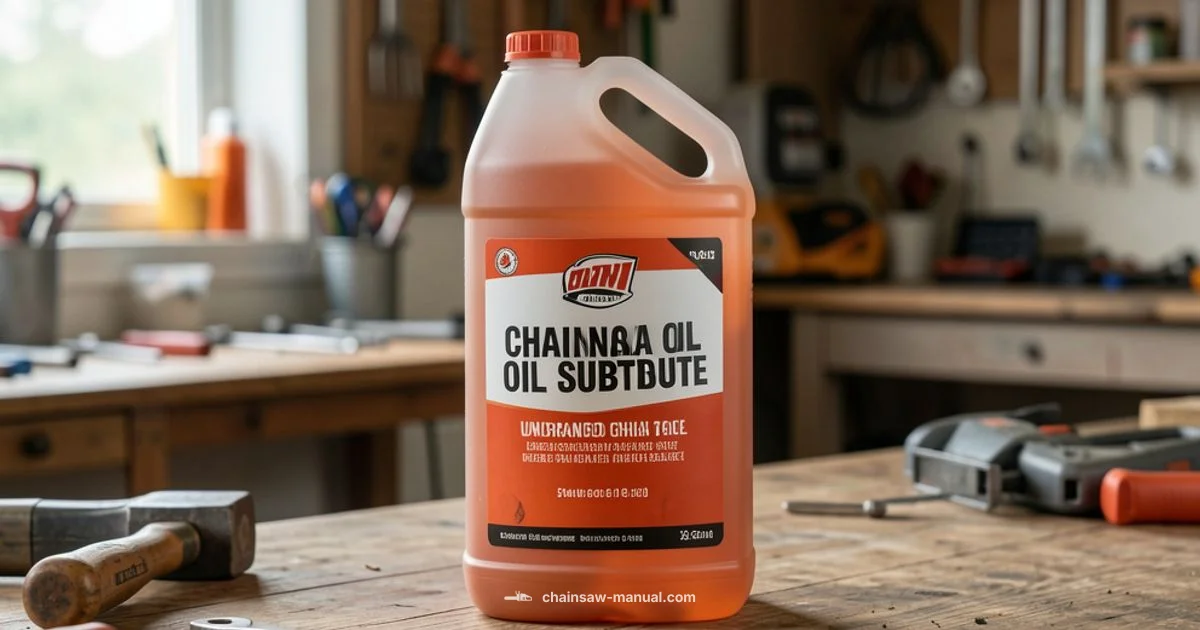 Oil Substitute Guide - Chainsaw Manual