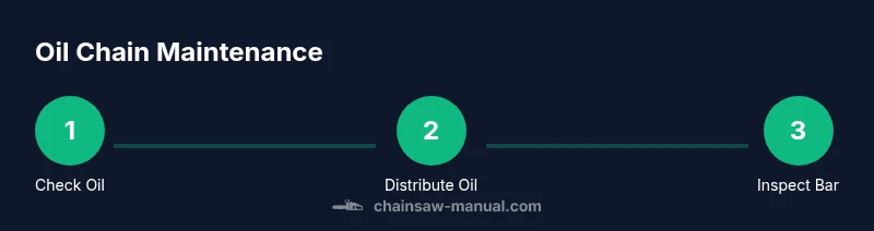 Visual guide to oiling a chainsaw chain