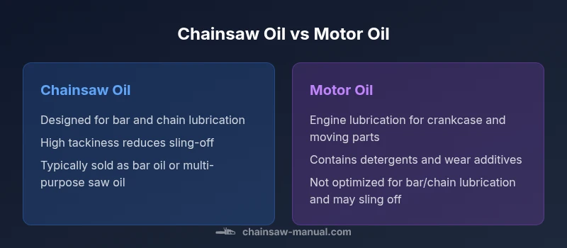 Comparison of chainsaw oil vs motor oil