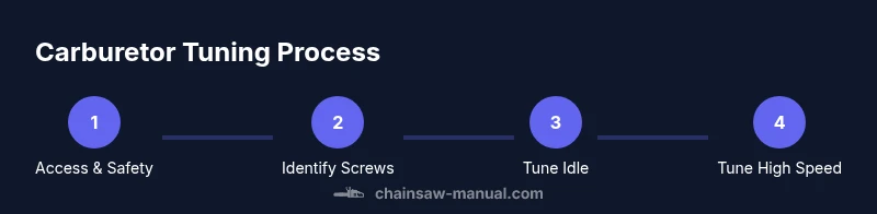 Carburetor tuning process infographic