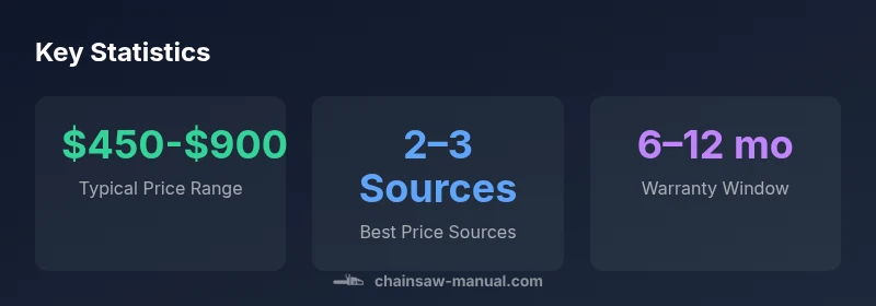 Infographic showing price range, sources, and warranty window for Stihl 362 price in 2026