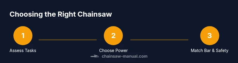 Process for choosing a chainsaw