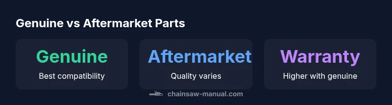 Infographic comparing genuine Husqvarna parts vs aftermarket parts