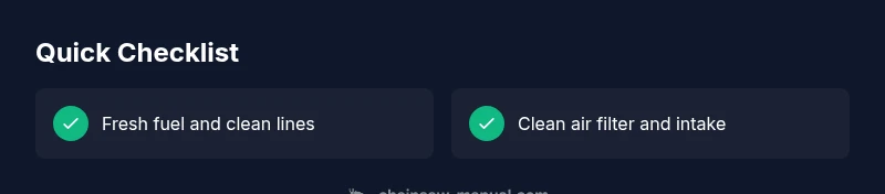 Checklist for diagnosing chainsaw stalls